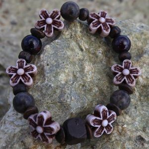 Chocolate Labradorite and Garnet Gardening Healing Talisman